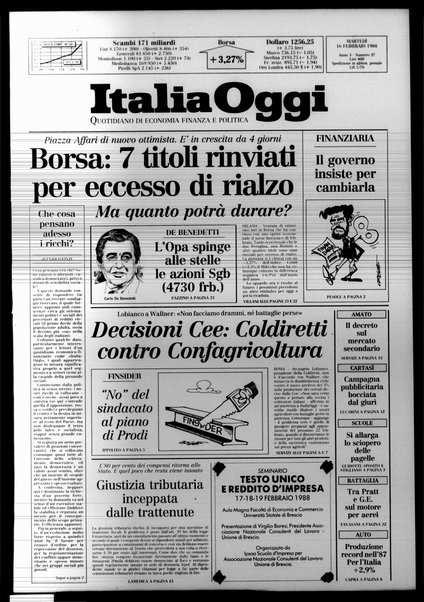 Italia oggi : quotidiano di economia finanza e politica